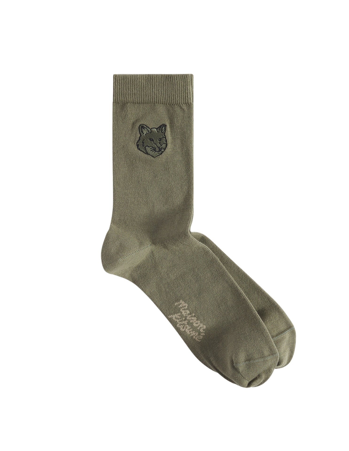 Socks with embroidered patch - Bay Leaf