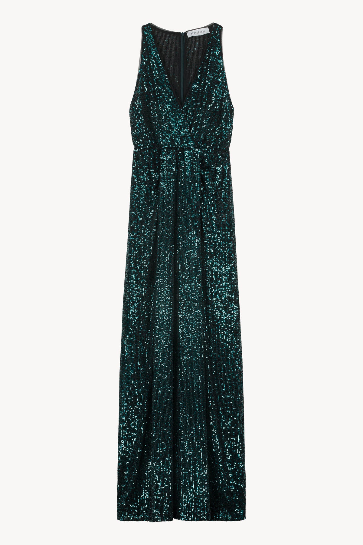 Robe longue paillettes - Vert Foncé