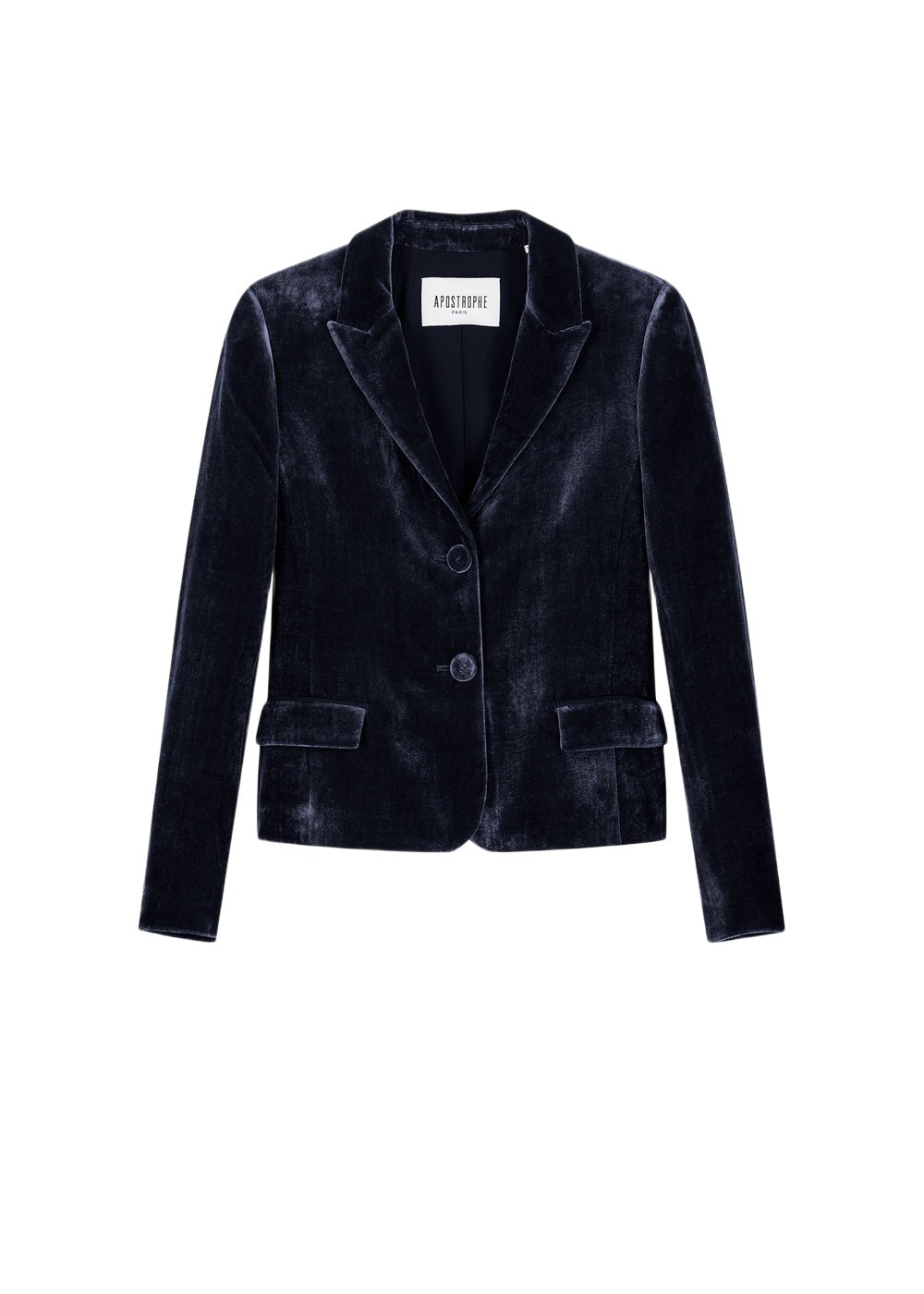 Short velvet jacket - Navy