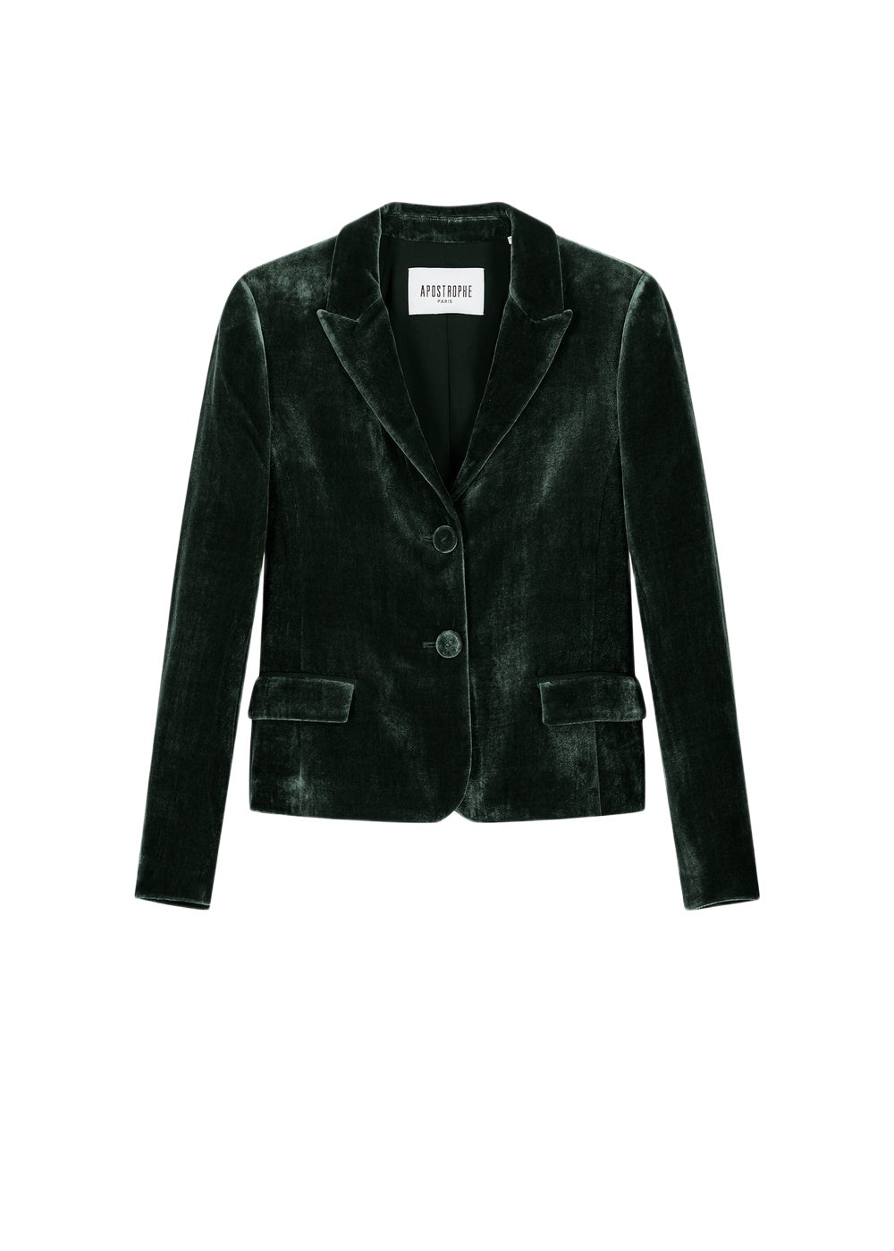 Short velvet jacket - Dark green