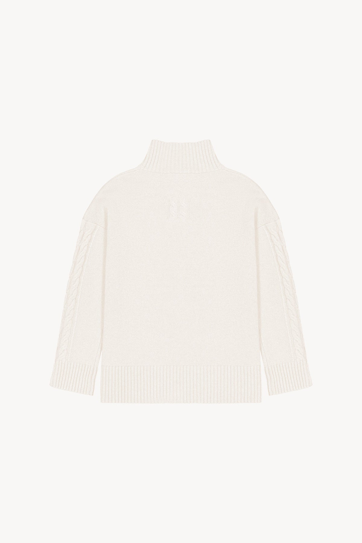 Pull col chemine - Blanc Cassé