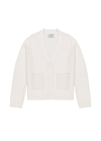 Cardigan à poches en cachemire - Blanc Cassé