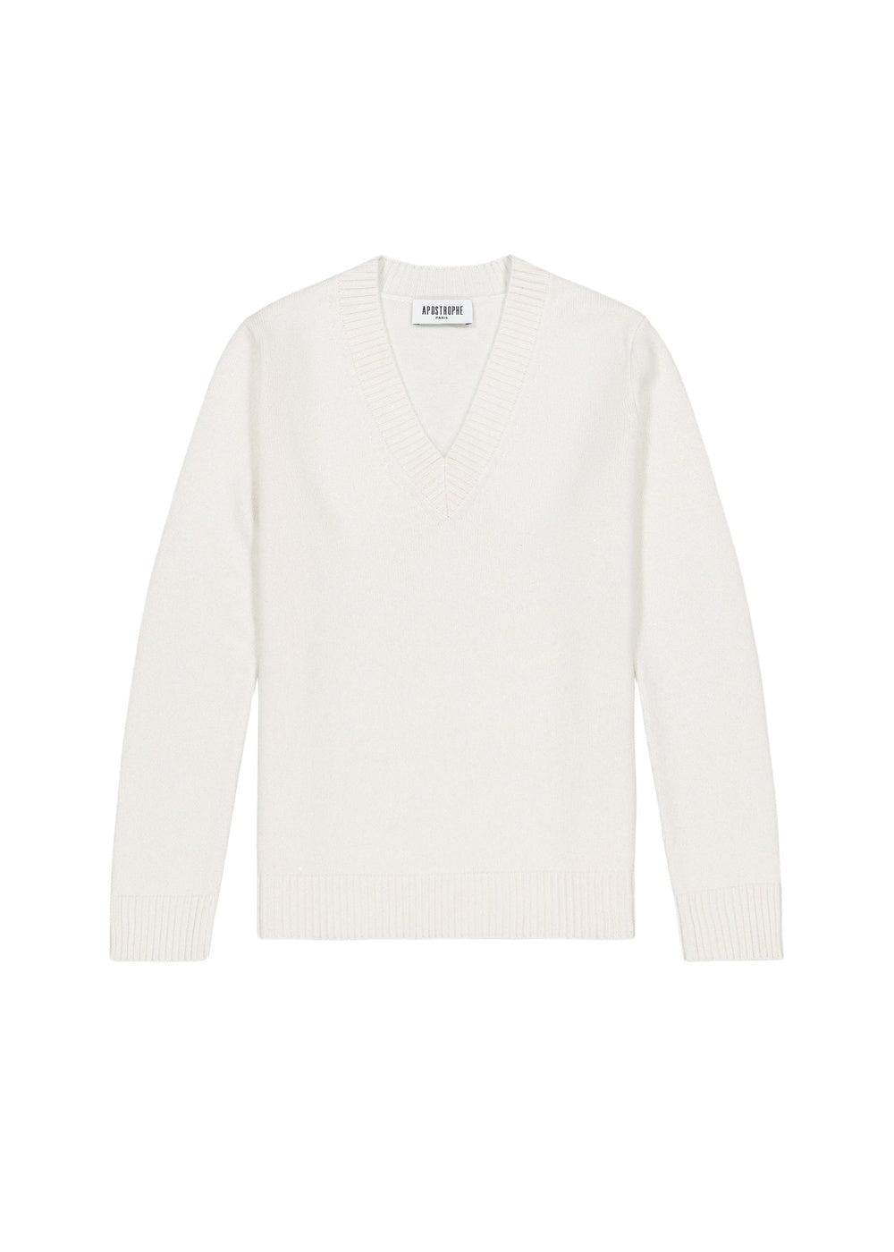 V-neck cashmere jumper - Off-white