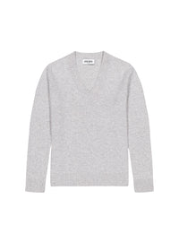 V-neck cashmere jumper - Pale Grey