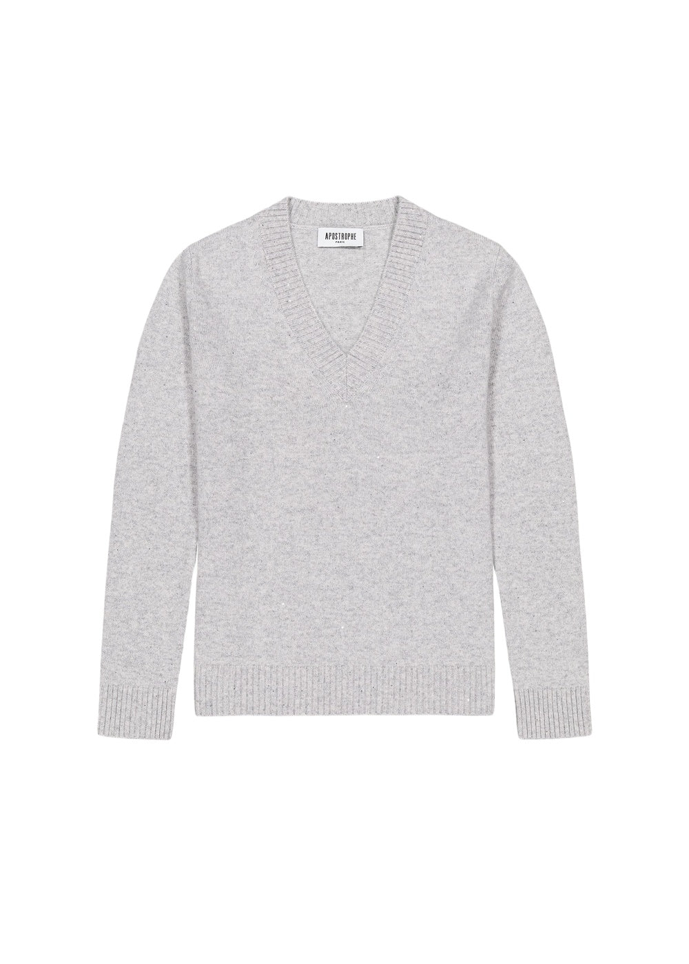 V-neck cashmere jumper - Pale Grey