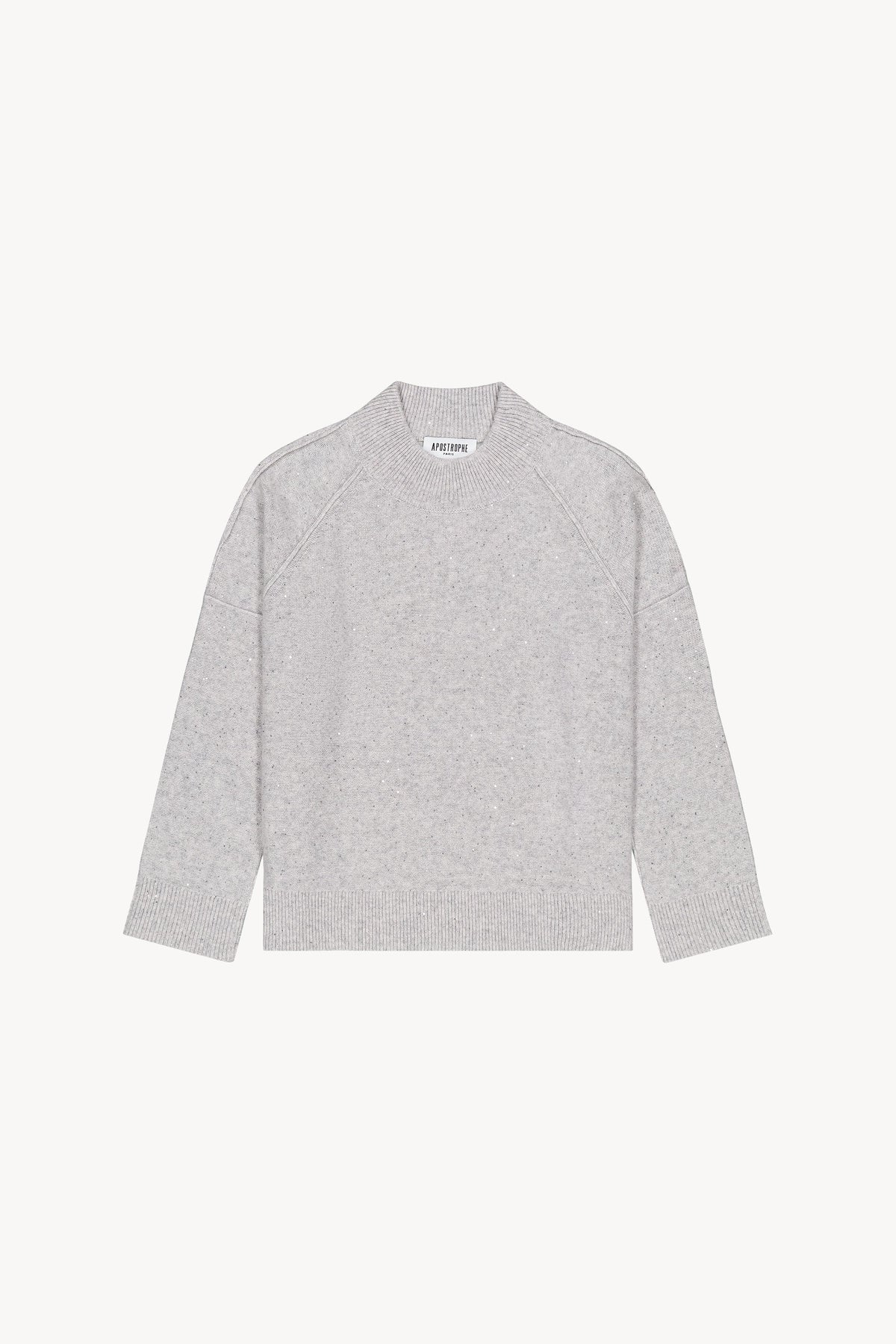 Pull col chemine - Gris Pale