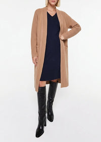 Long wool and cashmere jacket with pockets - Camel