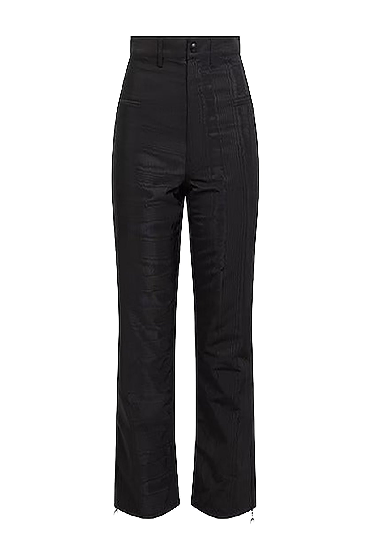 Pantalon taille haute long moiré - Black
