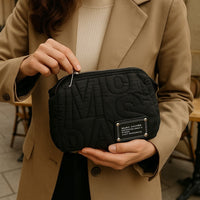 Trousse de toilette avec plaque métallique - Black