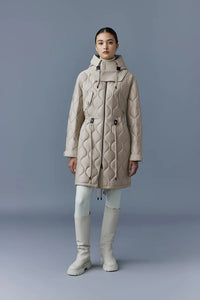 Kula quilted hooded mid-length parka - Trench coat