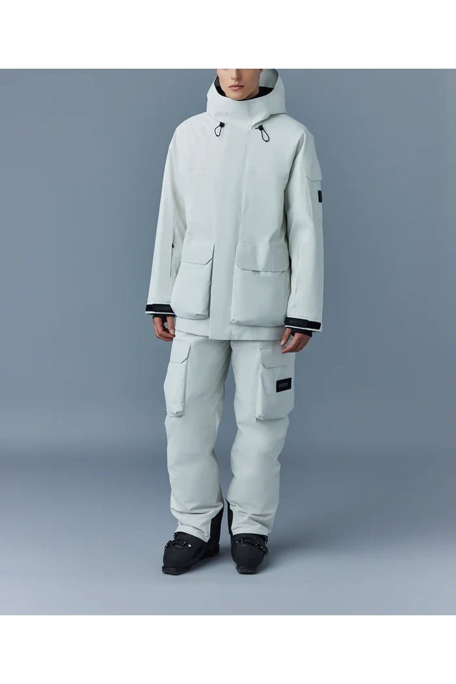 Jerome short hooded parka - Porcelain Grey