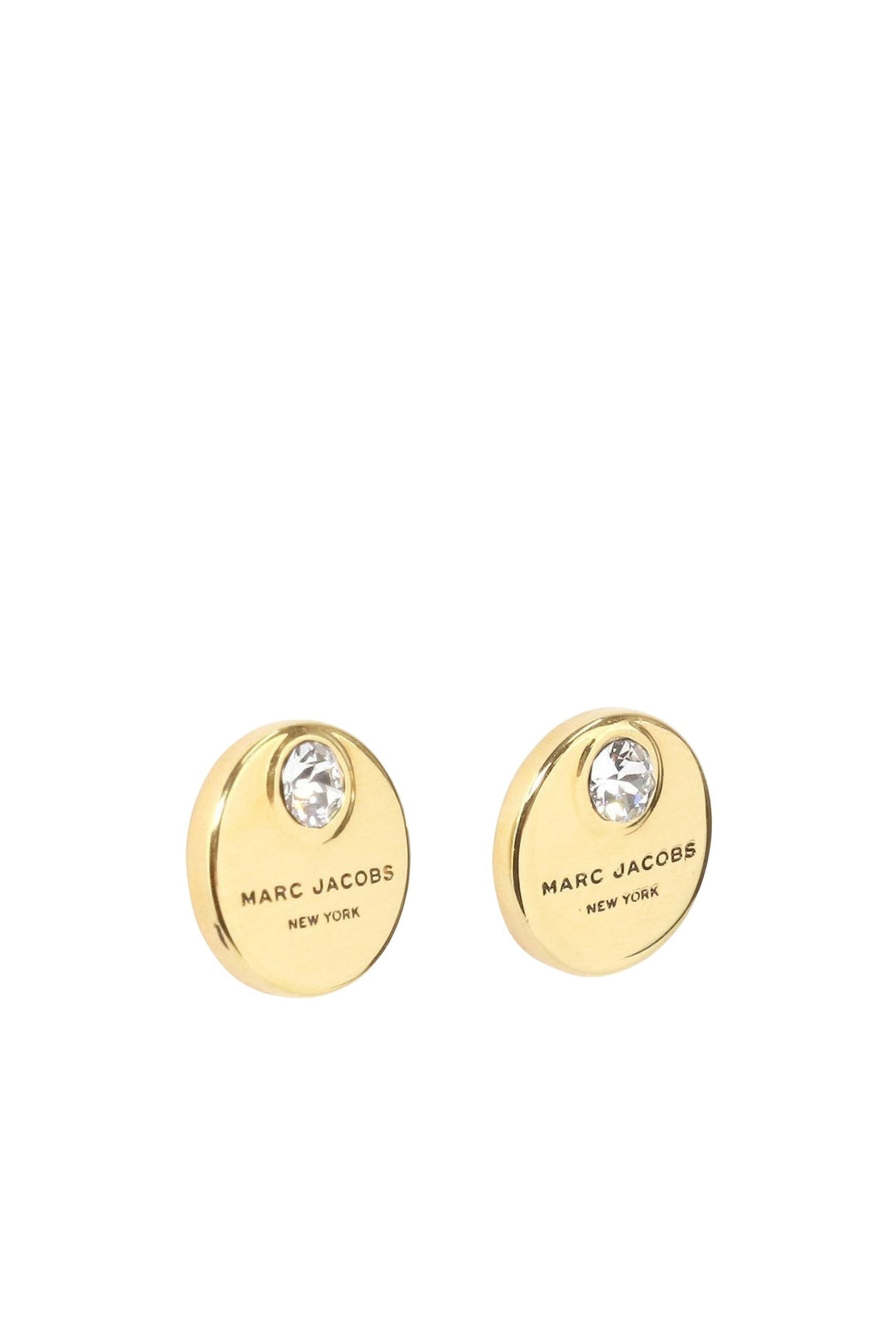 Boucles d'oreilles Mj Coin en laiton - Crystal & Gold