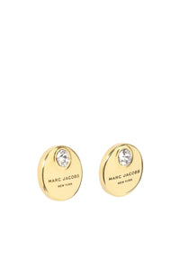 Boucles d'oreille Mj Coin en laiton - Crystal & Gold