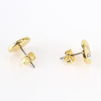 Boucles d'oreille Mj Coin en laiton - Crystal & Gold