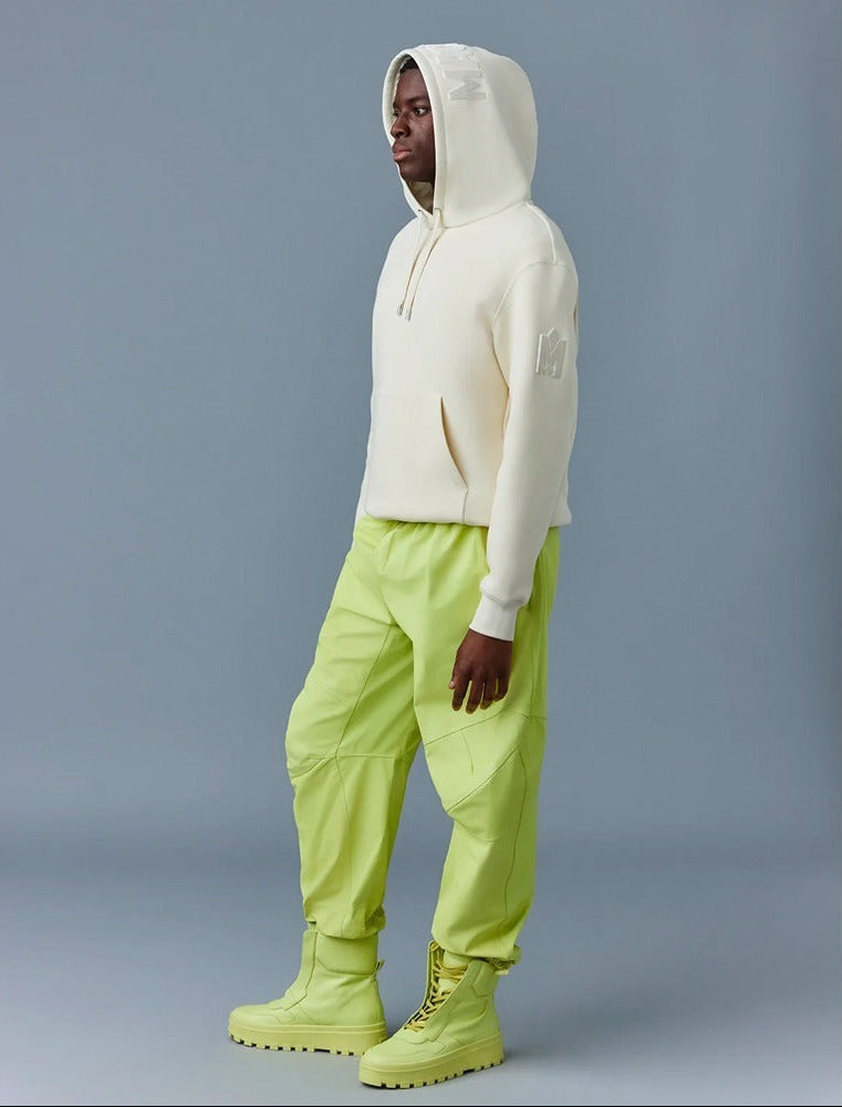 Pantalon large Isak en cuir - Pale Lime