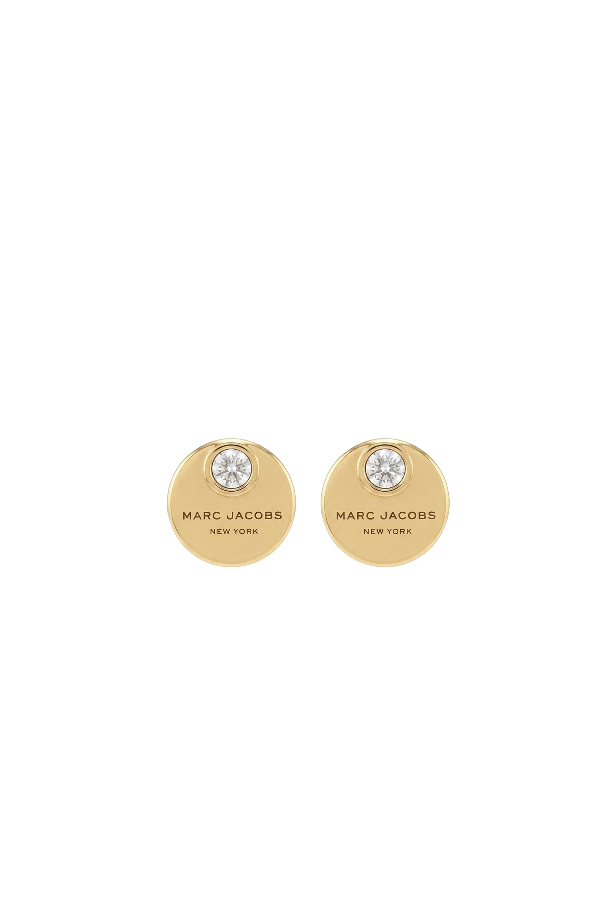 Boucles d'oreilles Mj Coin en laiton - Crystal & Gold