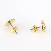 Boucles d'oreilles Mj Coin en laiton - Crystal & Gold