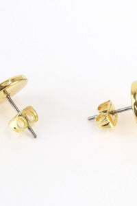 Boucles d'oreilles Mj Coin en laiton - Crystal & Gold