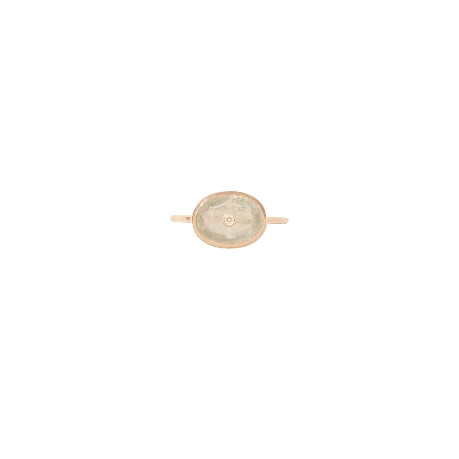 Orso ring in yellow gold set with diamonds - Aigue Marine