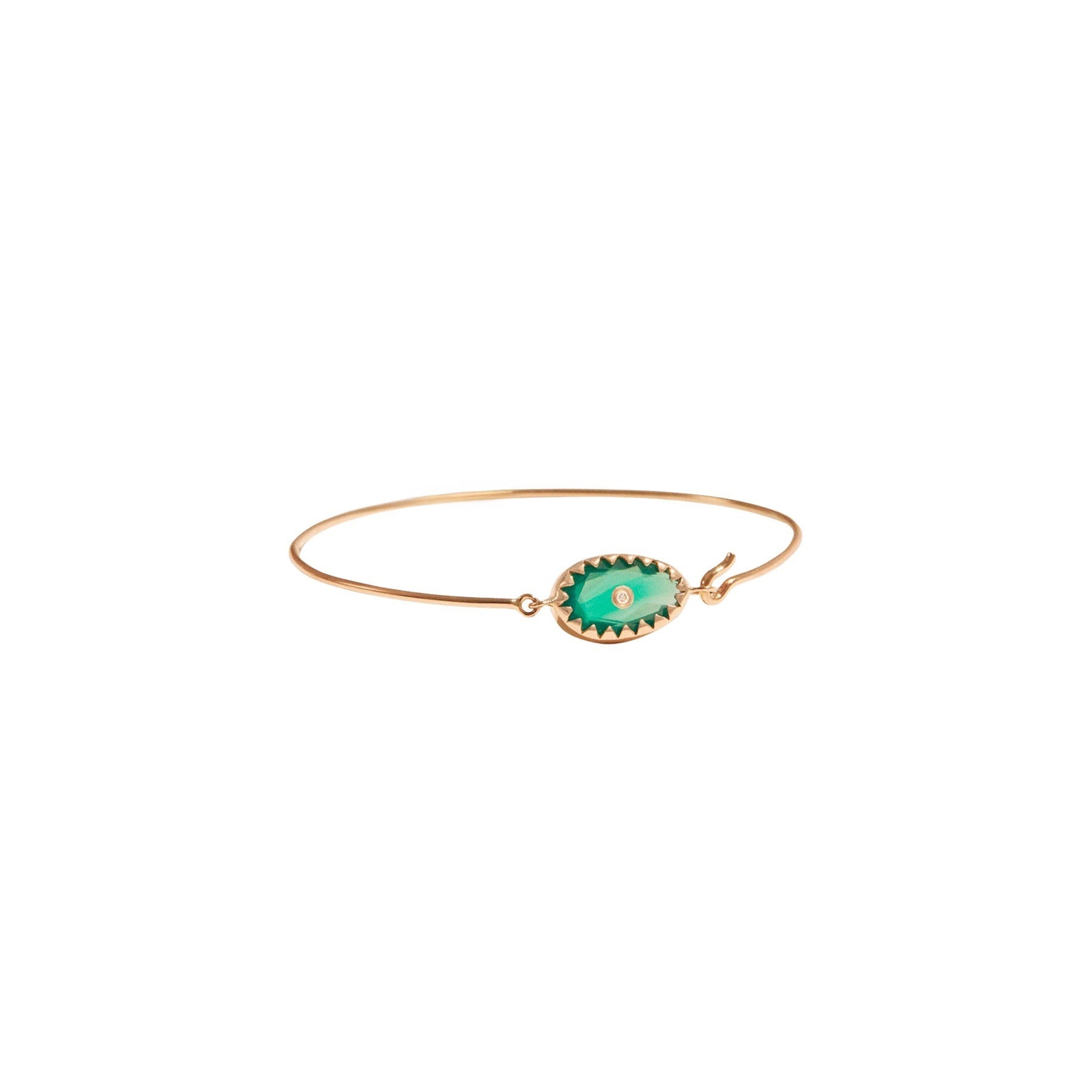 Bracelet Orso en or jaune avec diamant - Green Onyx