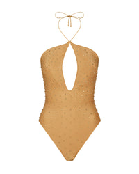 Maillot une pièce Gem collier - Sandstone