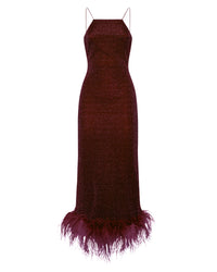 Robe longue Lumière Plumage - Burgundy