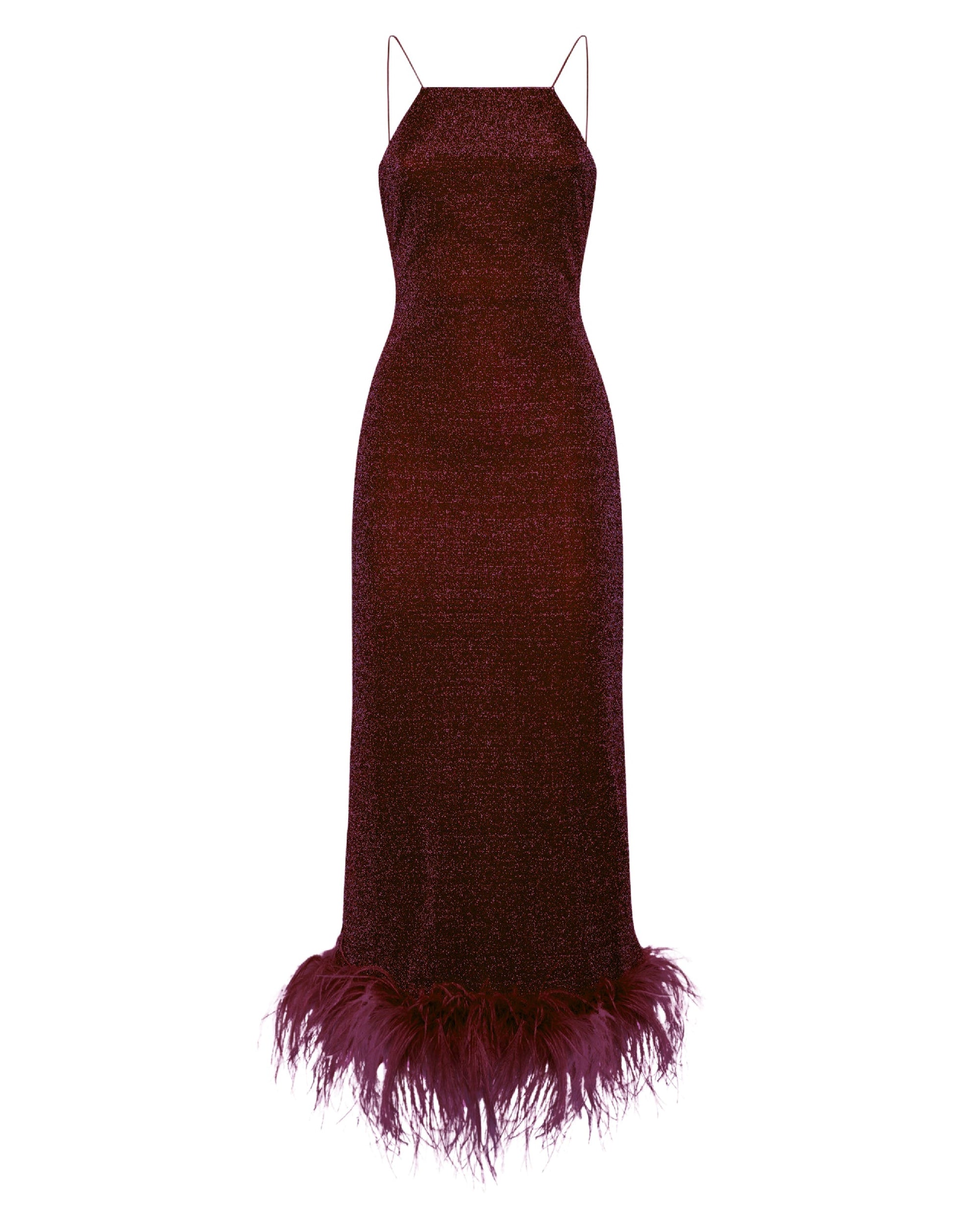 Robe longue Lumière Plumage - Burgundy