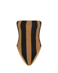 Maillot de bain une pièce rayé Lumière - Toffee & Black