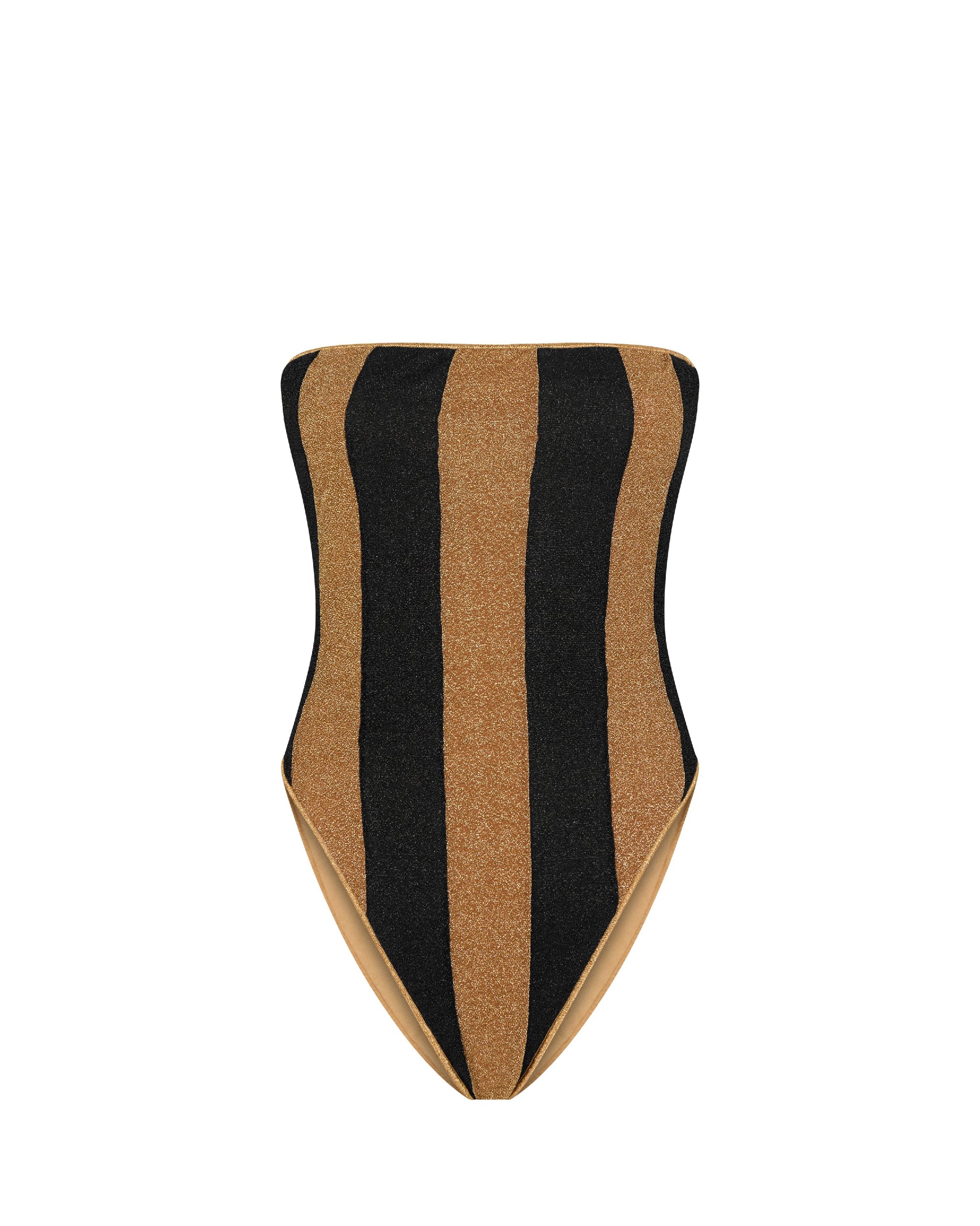 Maillot de bain une pièce rayé Lumière - Toffee & Black