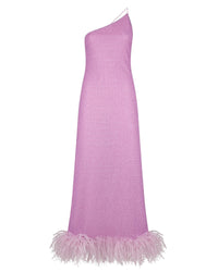 Robe asymétrique Lumière Plumage - Glicine