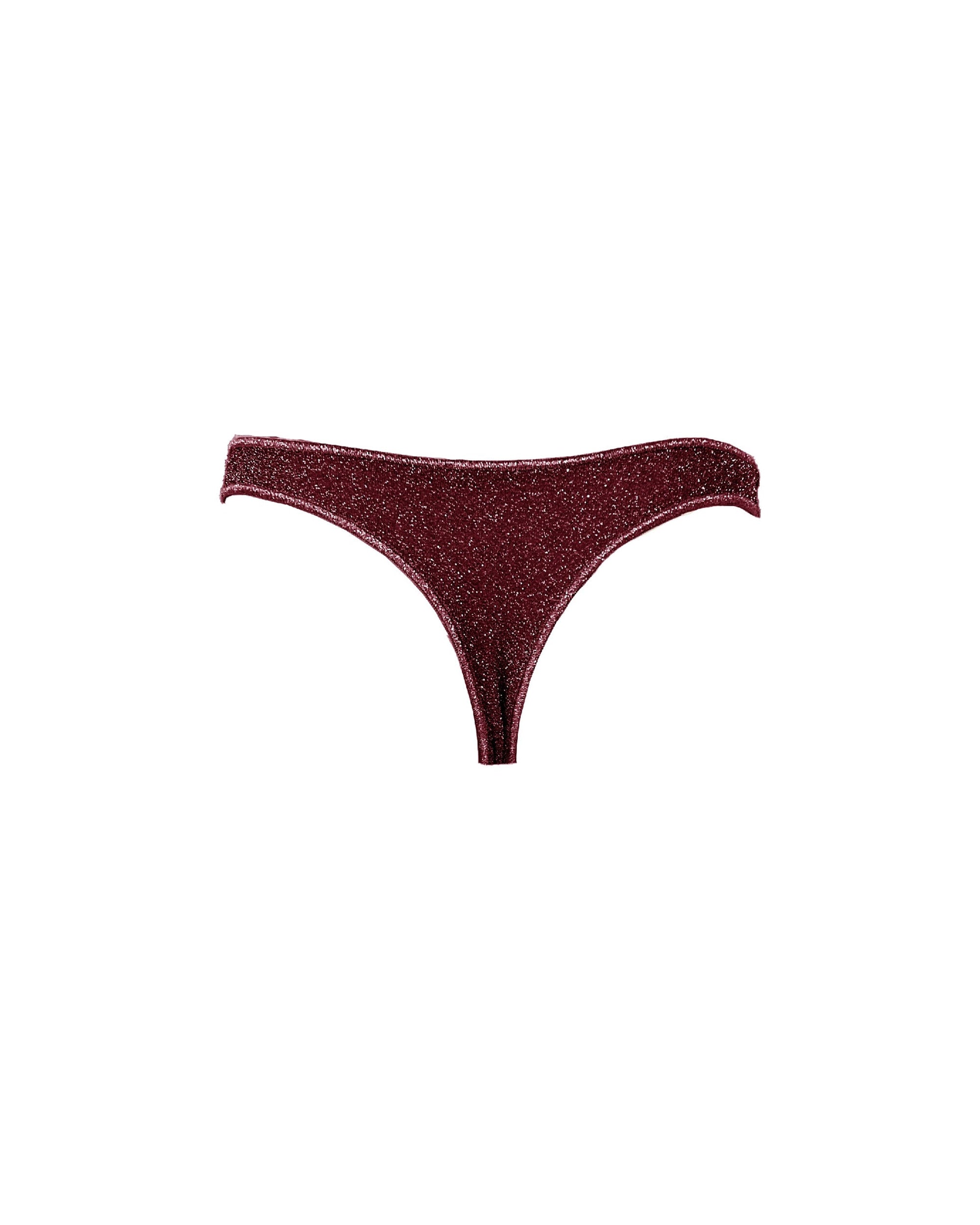 Maillot deux pièces string sporty Lumière - Burgundy