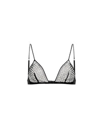 Soutien-gorge triangle en cristaux - Black