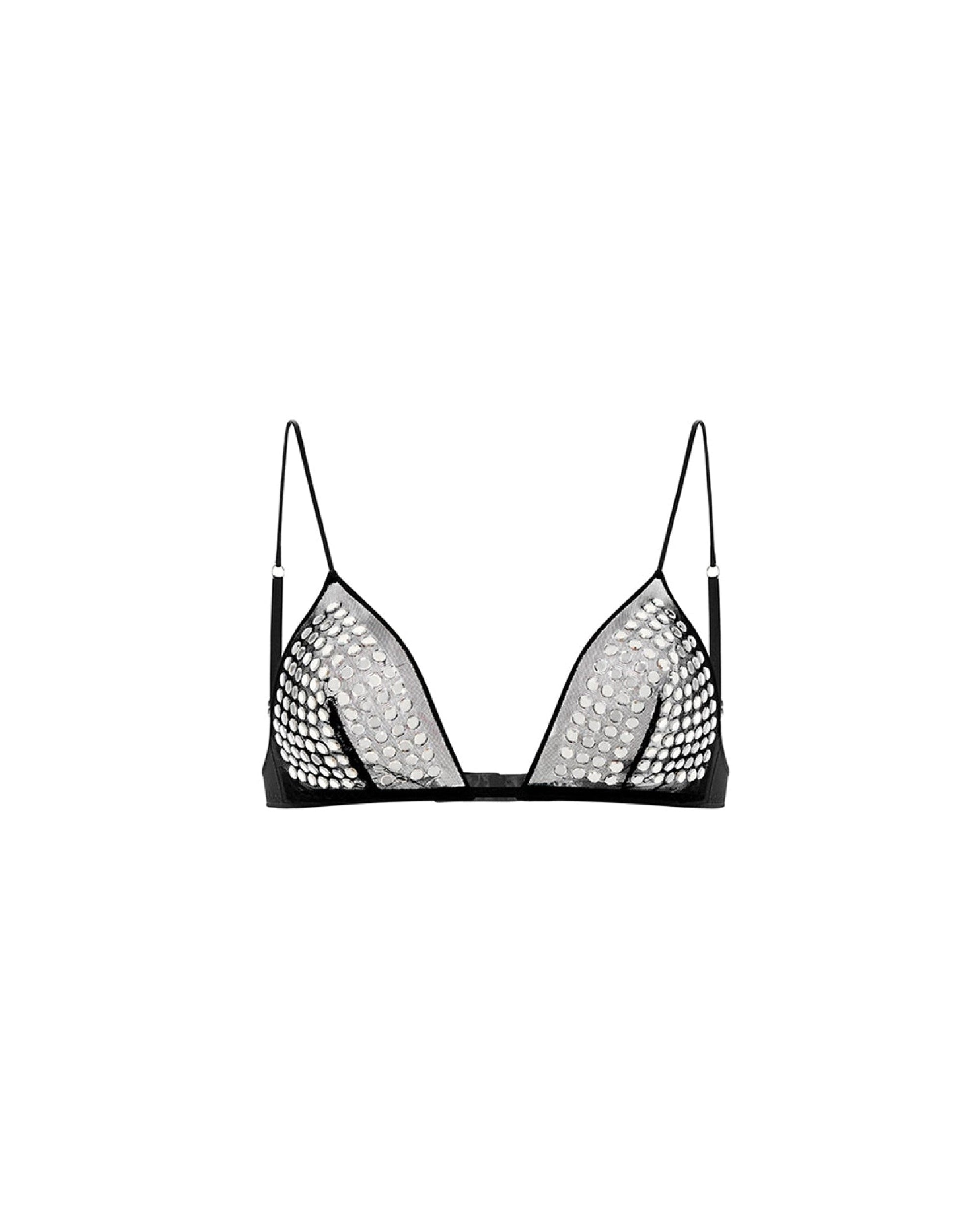 Soutien-gorge triangle en cristaux - Black
