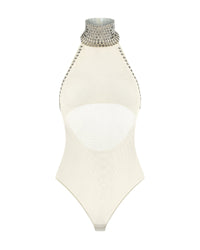 Body col roulé en cristaux - Ivory