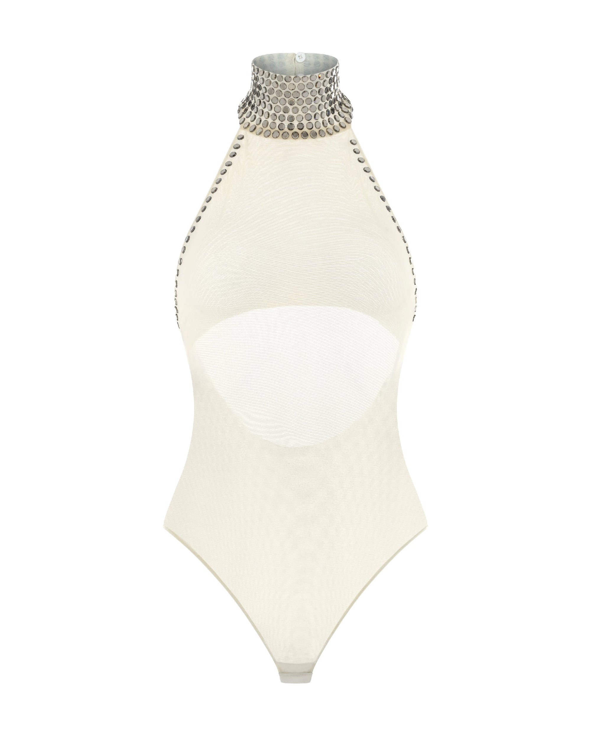 Body col roulé en cristaux - Ivory