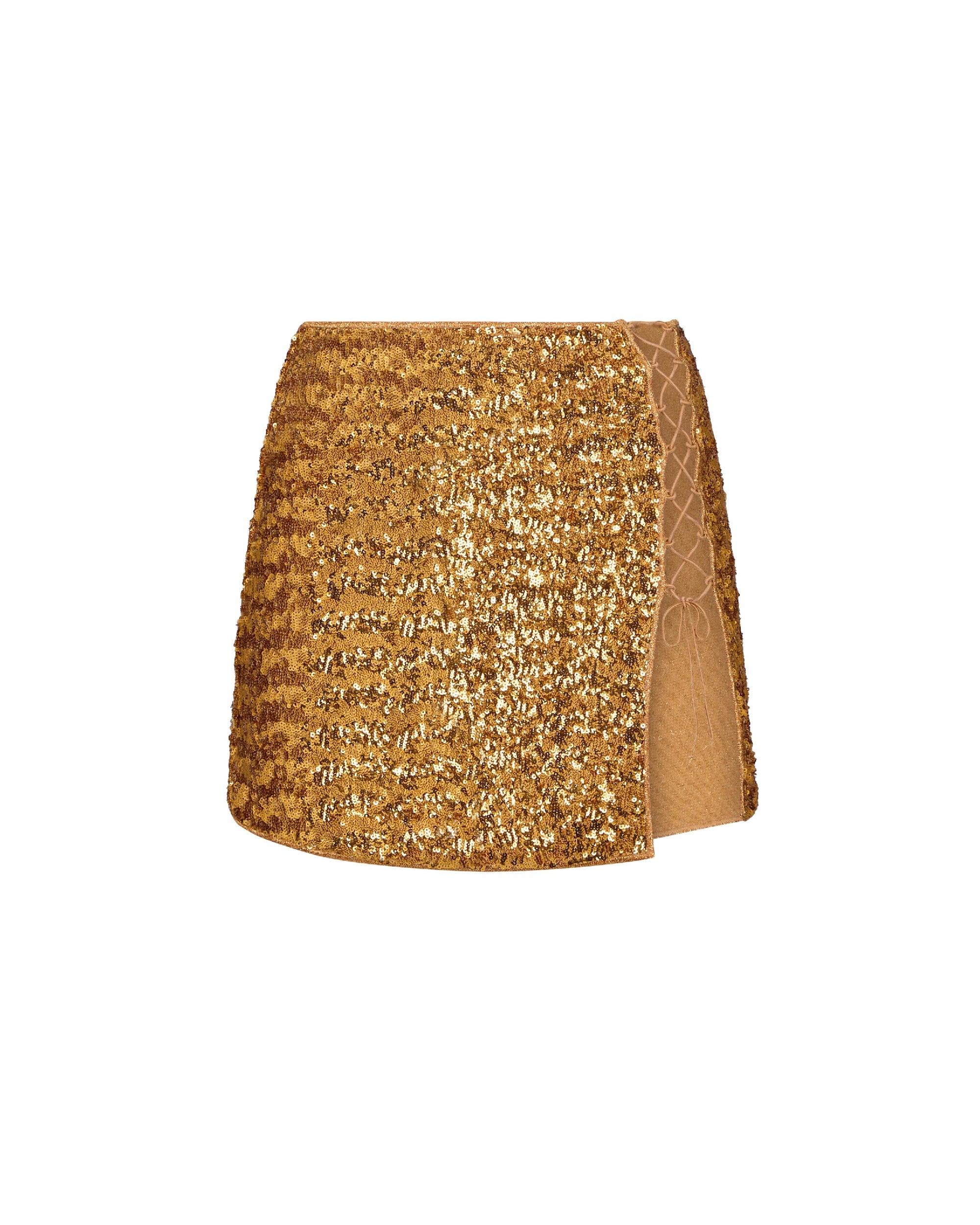 Mini-jupe en dentelle à paillettes - Ambra