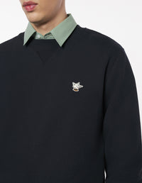 Sweatshirt Café Kitsuné à col rond - Black
