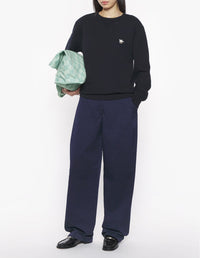 Sweatshirt Café Kitsuné à col rond - Black