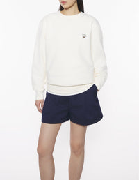 Sweatshirt Café Kitsuné à col rond - Tapioca