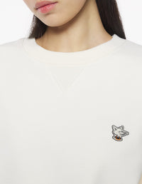 Sweatshirt Café Kitsuné à col rond - Tapioca