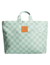 Grand sac cabas en damier Café Kitsuné - Basile & Lime Pattern