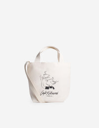Barista Fox Mini Tote Bag - Tapioca