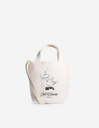 Barista Fox Mini Tote Bag - Tapioca
