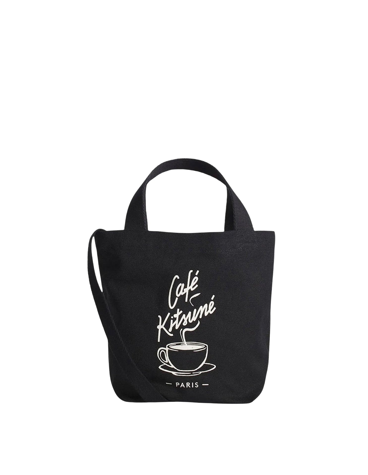Petit sac cabas Café Kitsuné imprimé - Black