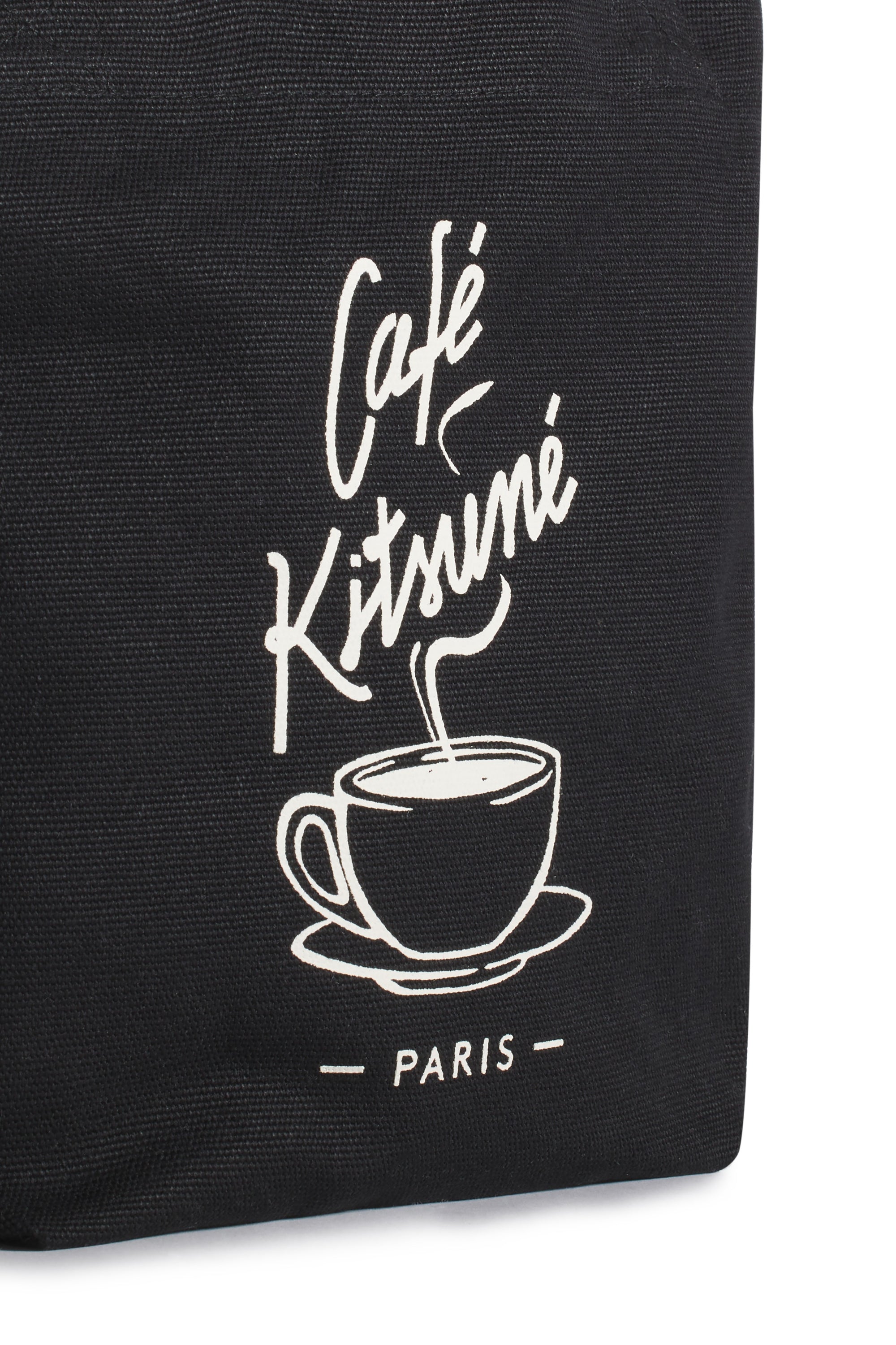 Petit sac cabas Café Kitsuné imprimé - Black
