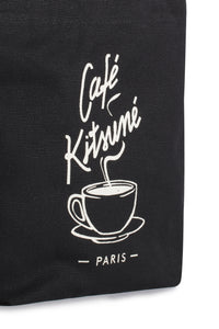 Petit sac cabas Café Kitsuné imprimé - Black