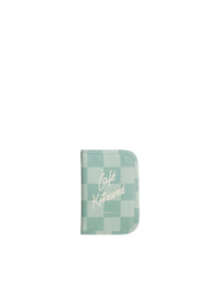 Porte-passeport damier Café Kitsuné - Basile & Lime Pattern