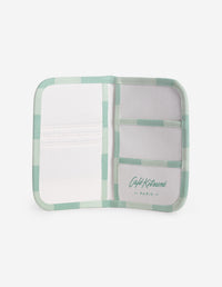 Café Kitsuné checkered passport holder - Basile & Lime Pattern