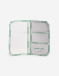 Porte-passeport damier Café Kitsuné - Basile & Lime Pattern