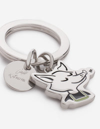 Barista Fox key ring - Silver